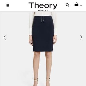 Theory Pencil Skirt in Sevona stretch wool